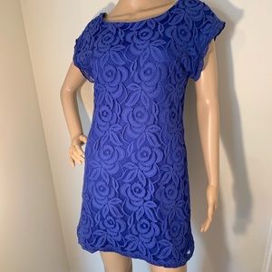 New Love Fire Blue Lace Dress Size M